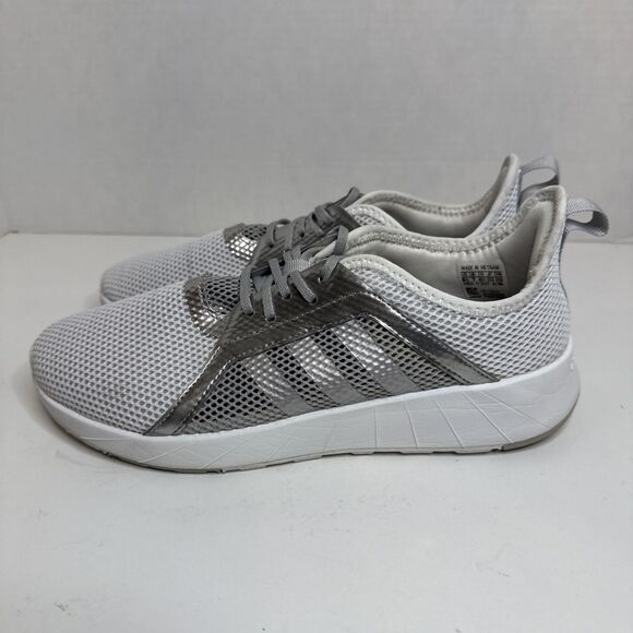 Adidas Womens Cloudfoam Ortholite Float Sneakers Size 8.5 Silver & White Cosmic - Picture 1 of 6